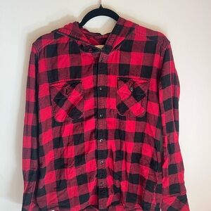 TNA Red and Black Plaid Women’s Shirt